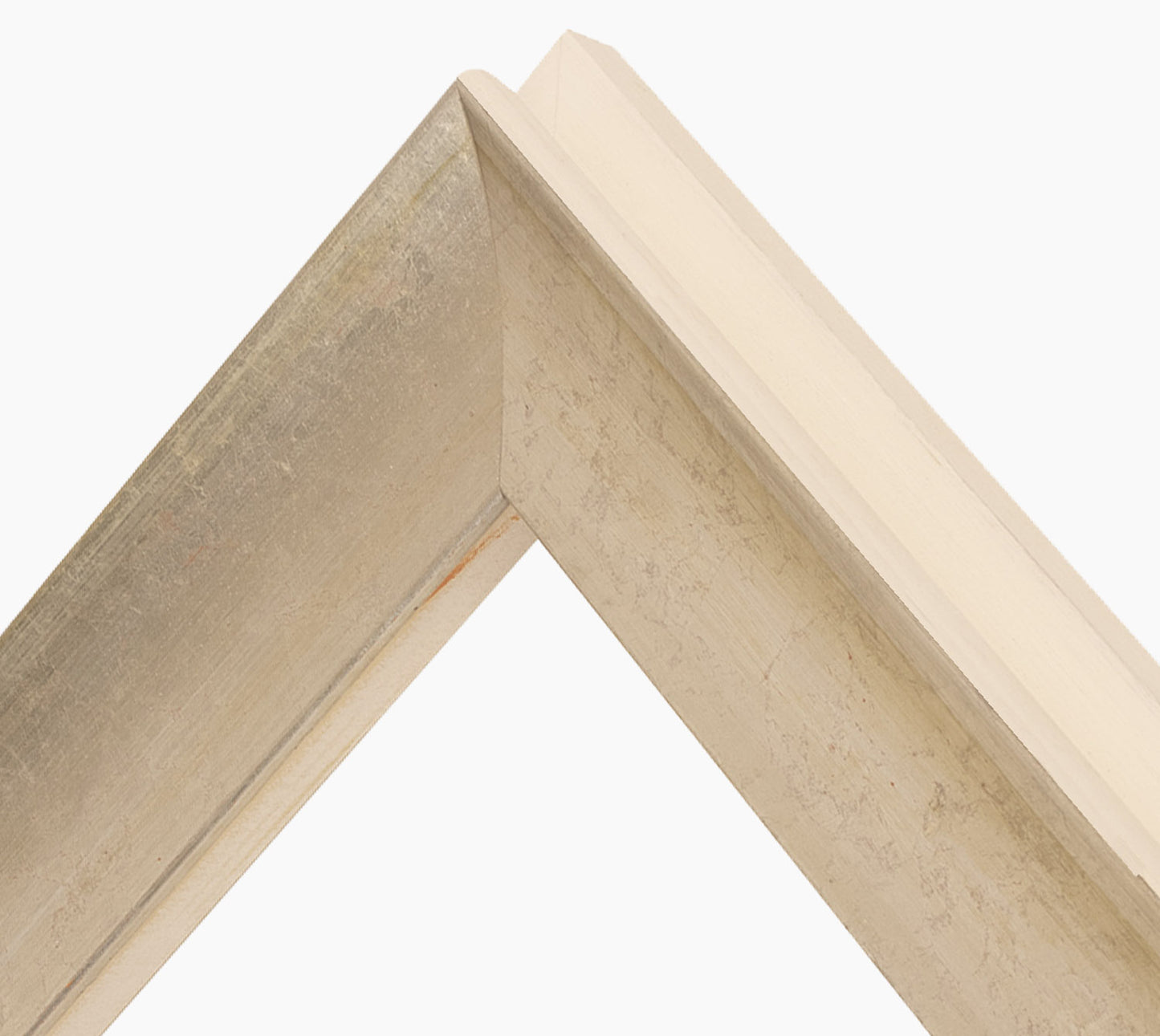 Cadre argent et blanc en bois sur mesure 446.7998