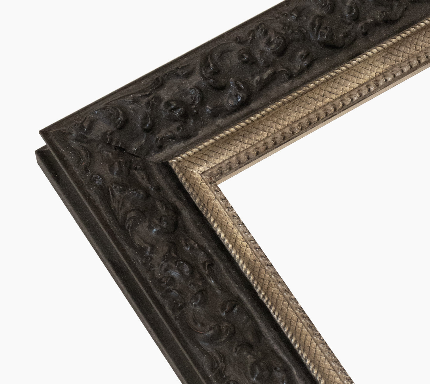 Cadre noire et argent en bois sur mesure 4497.602