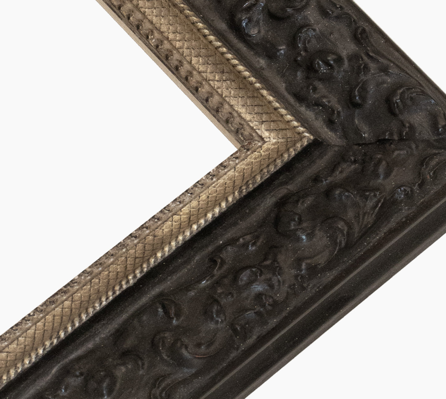 Cadre noire et argent en bois sur mesure 4497.602
