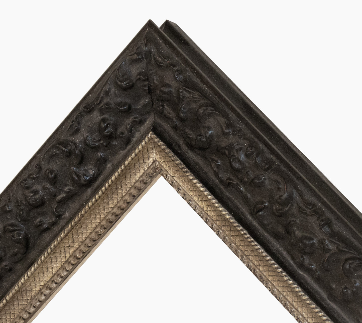 Cadre noire et argent en bois sur mesure 4497.602
