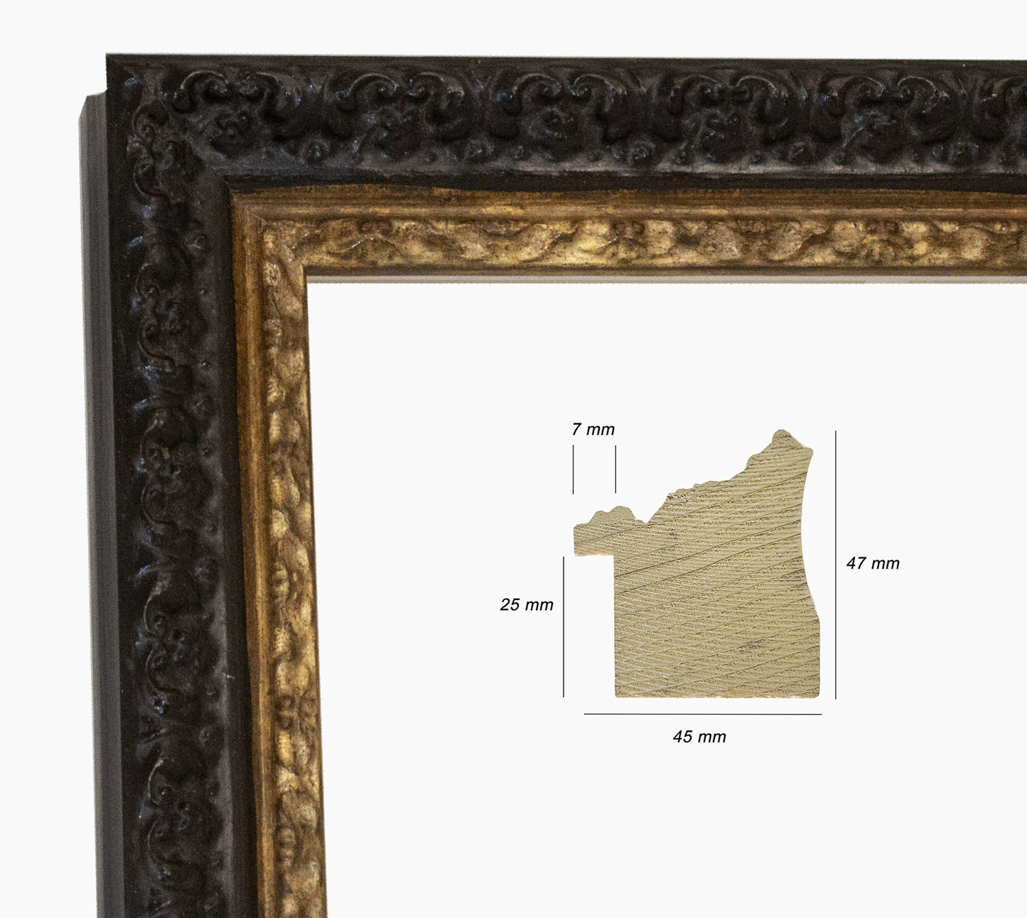 Picture frame Black and Gold 495.601