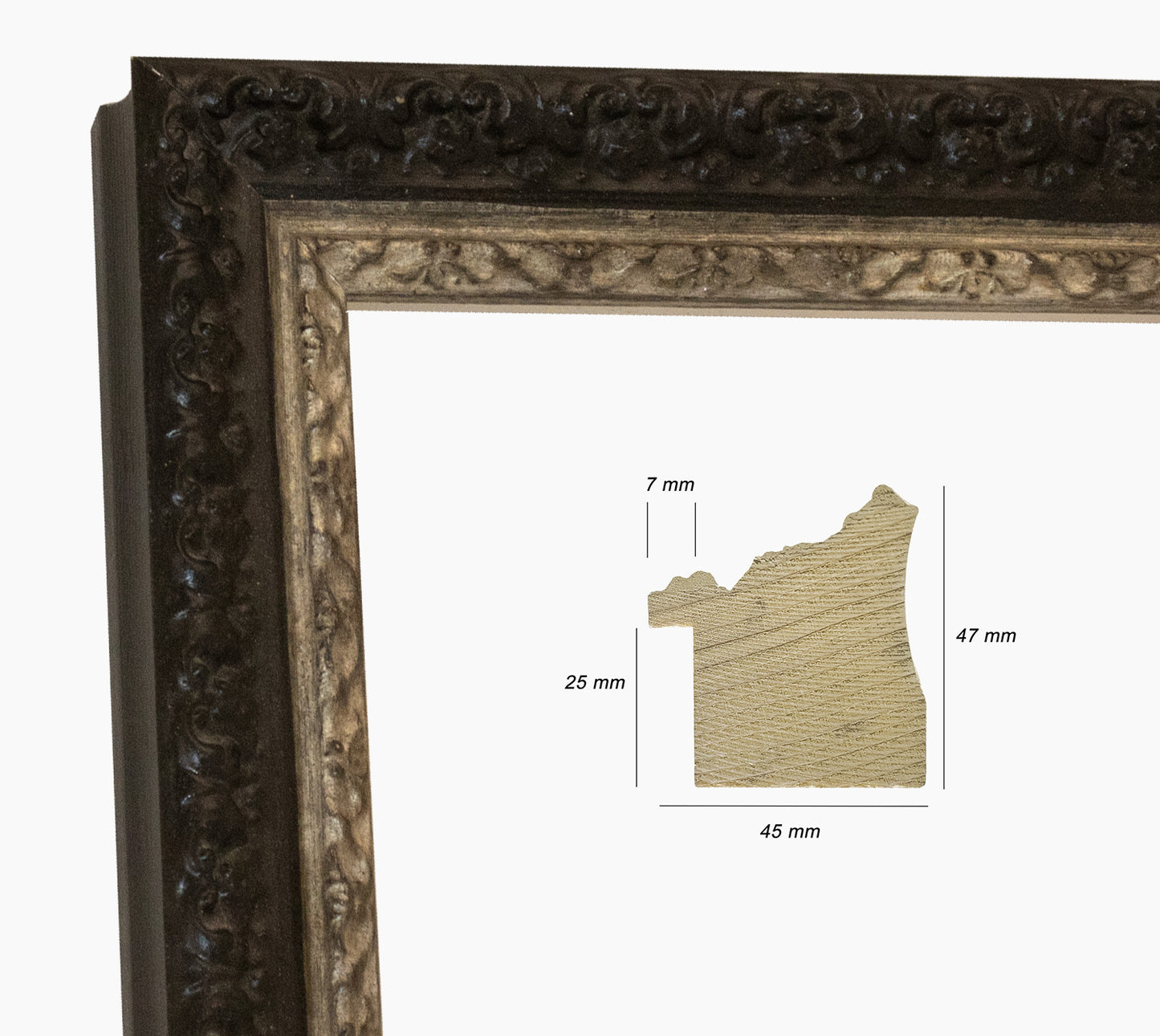 Picture frame Black and Silver 495.602