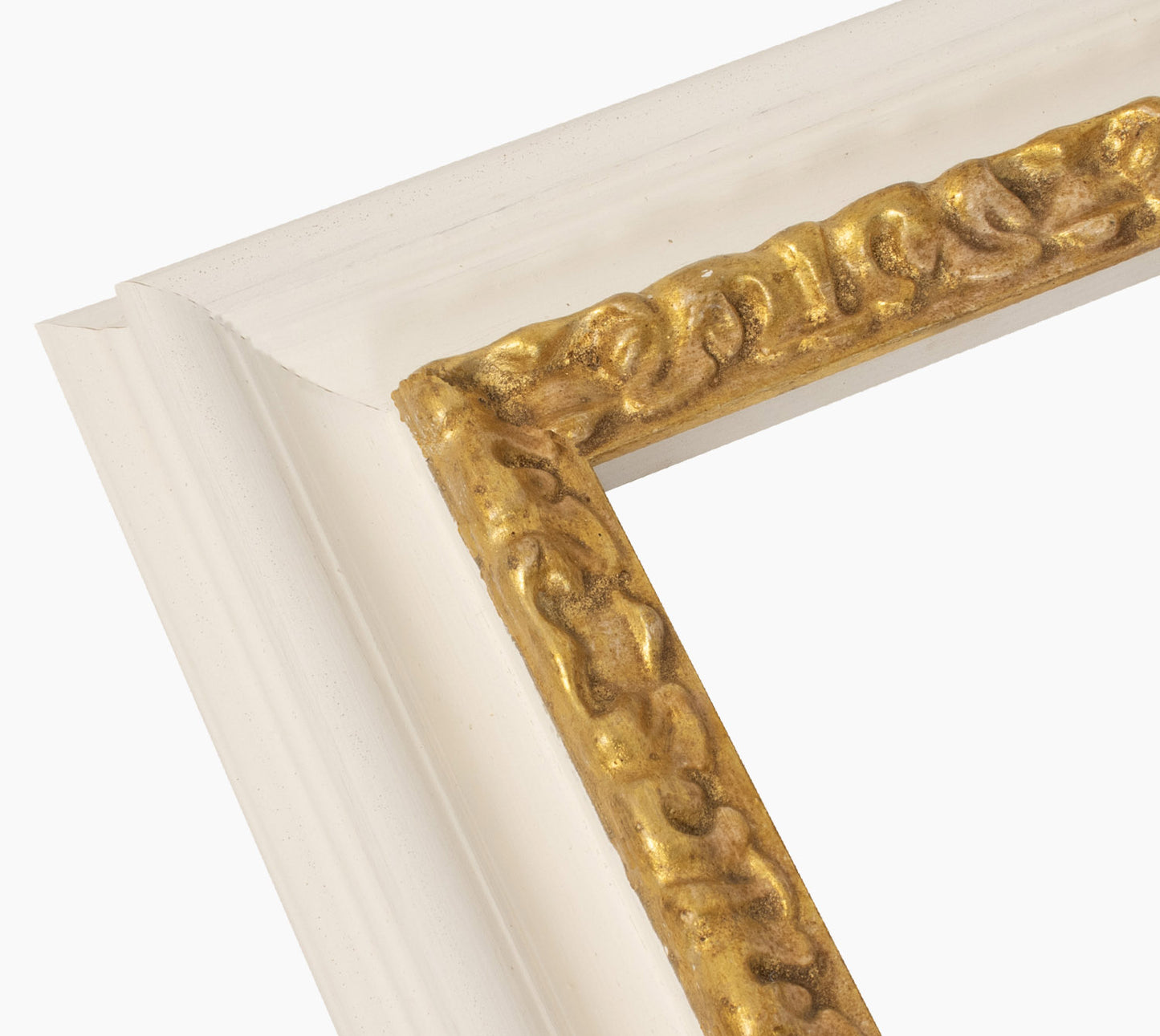 Custom white gold wire wooden frame 506.997