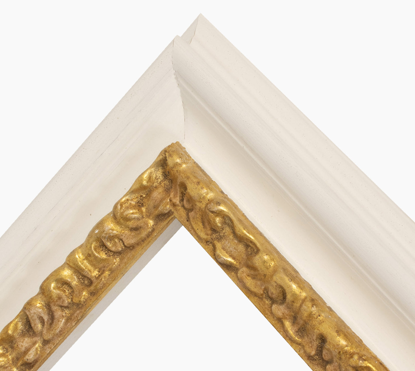 Custom white gold wire wooden frame 506.997