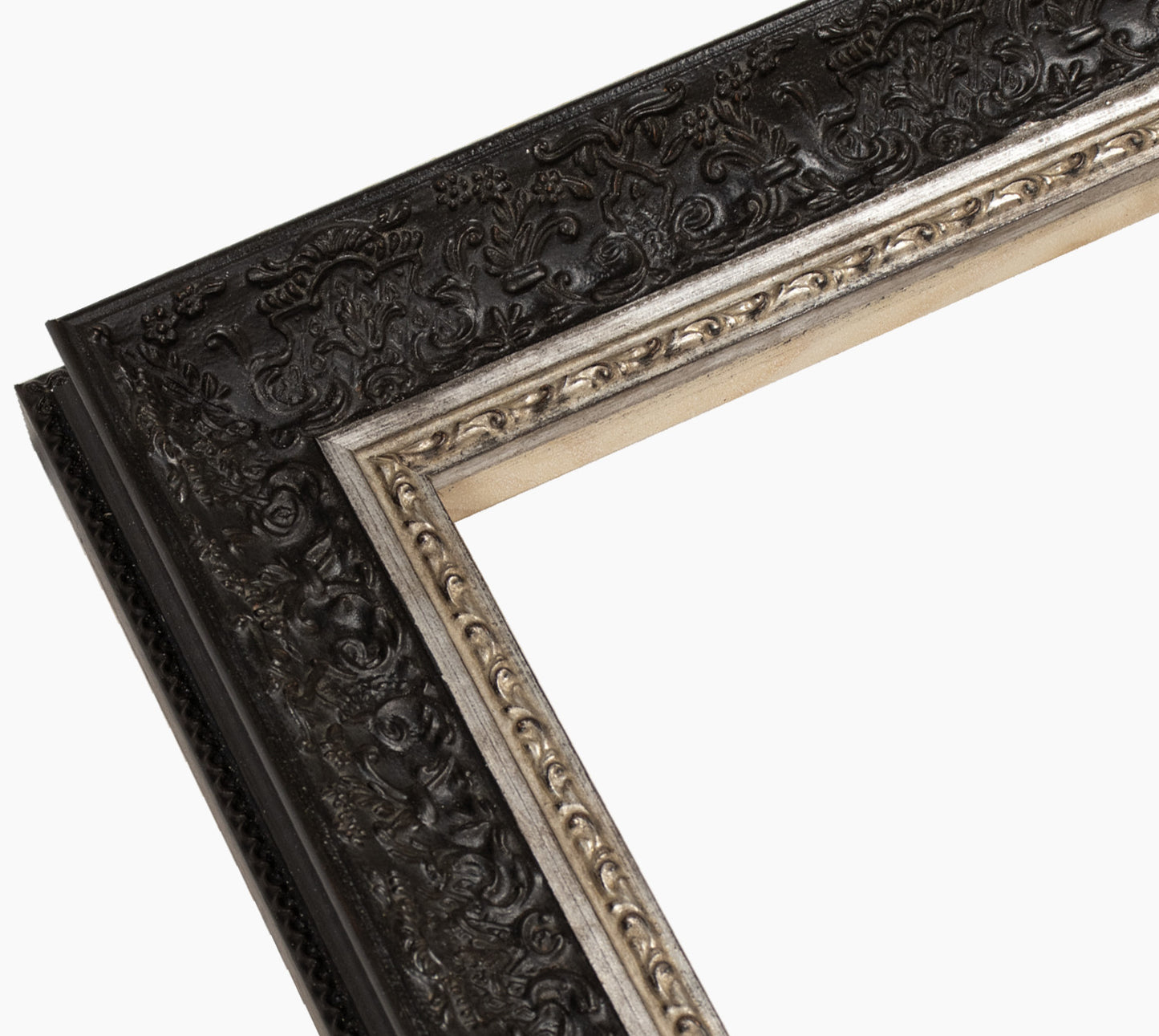 Picture frame baroque black and silver 731.602