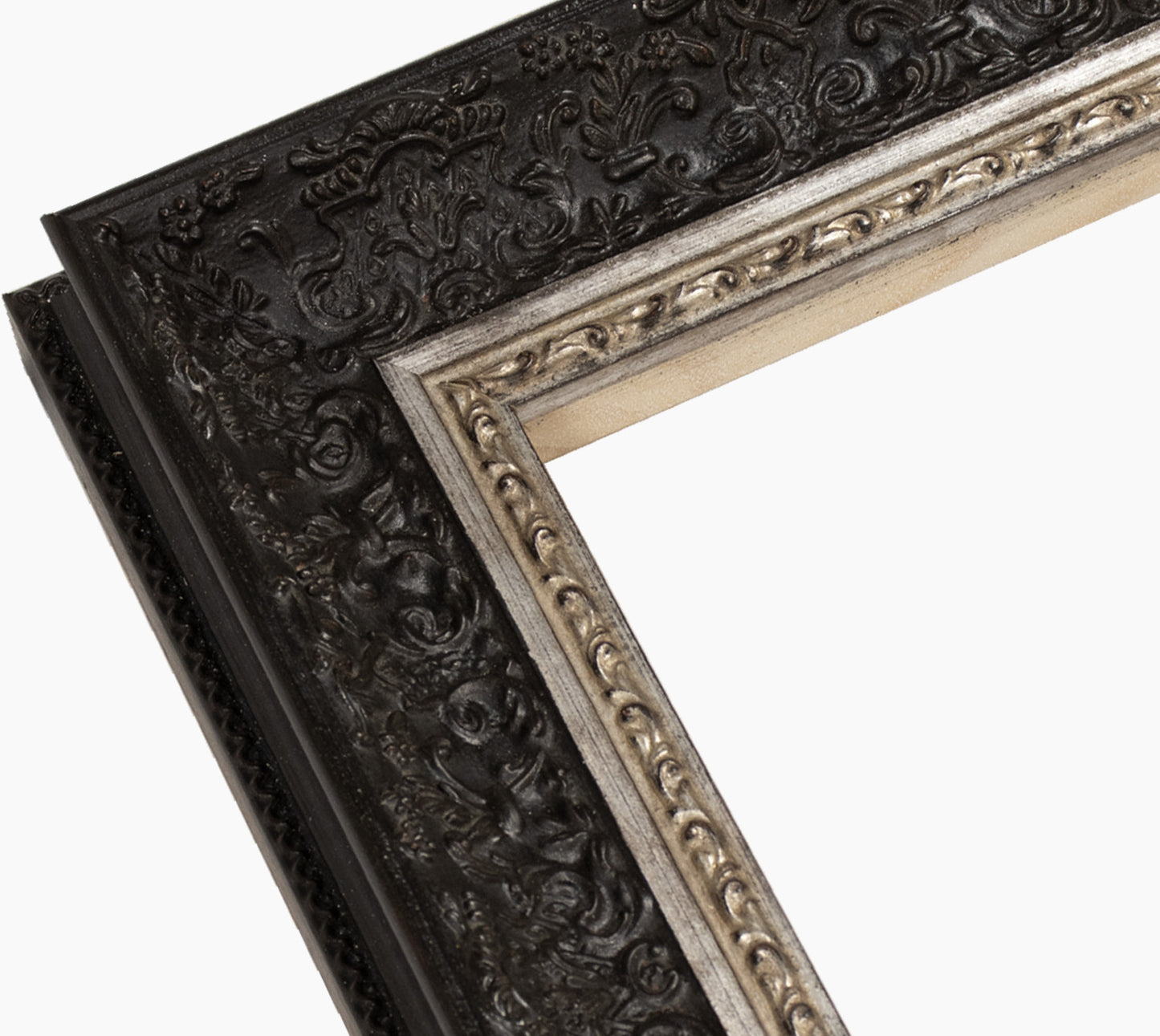 Picture frame baroque black and silver 731.602
