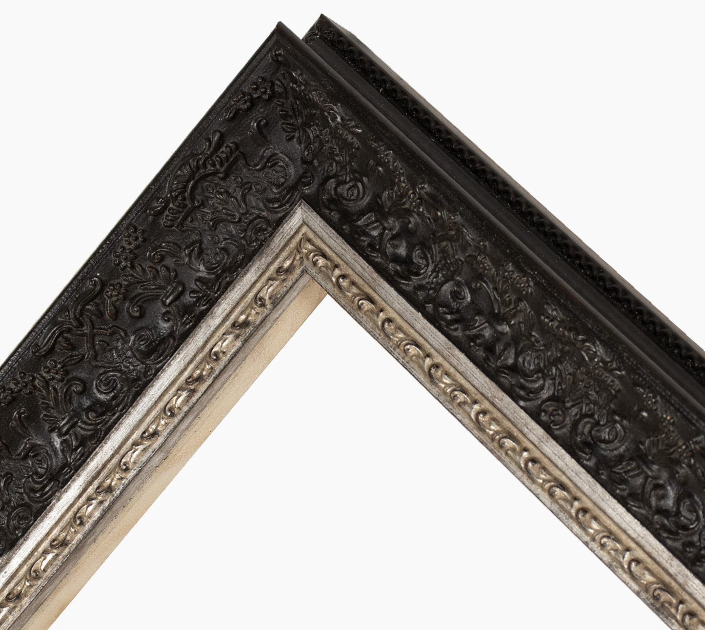 Picture frame baroque black and silver 731.602