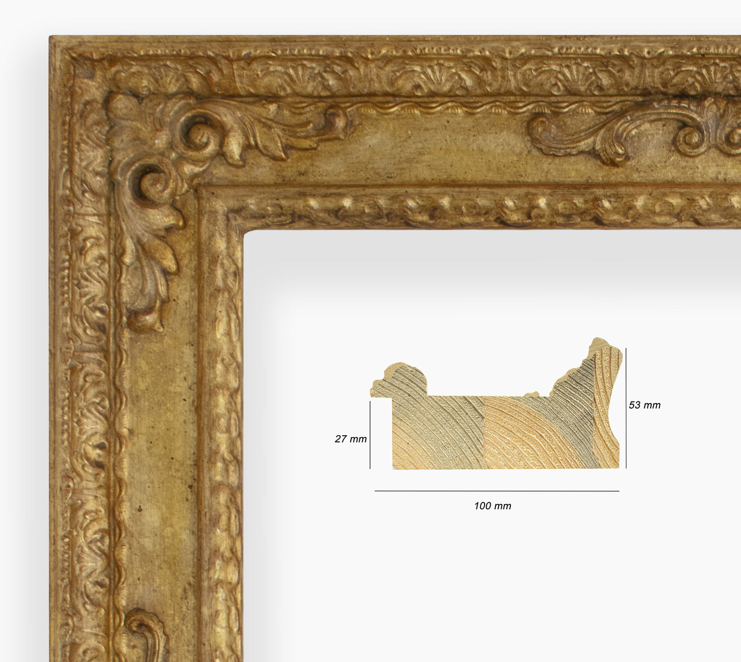 Miroirs ancien sur mesure doré cor.743.010