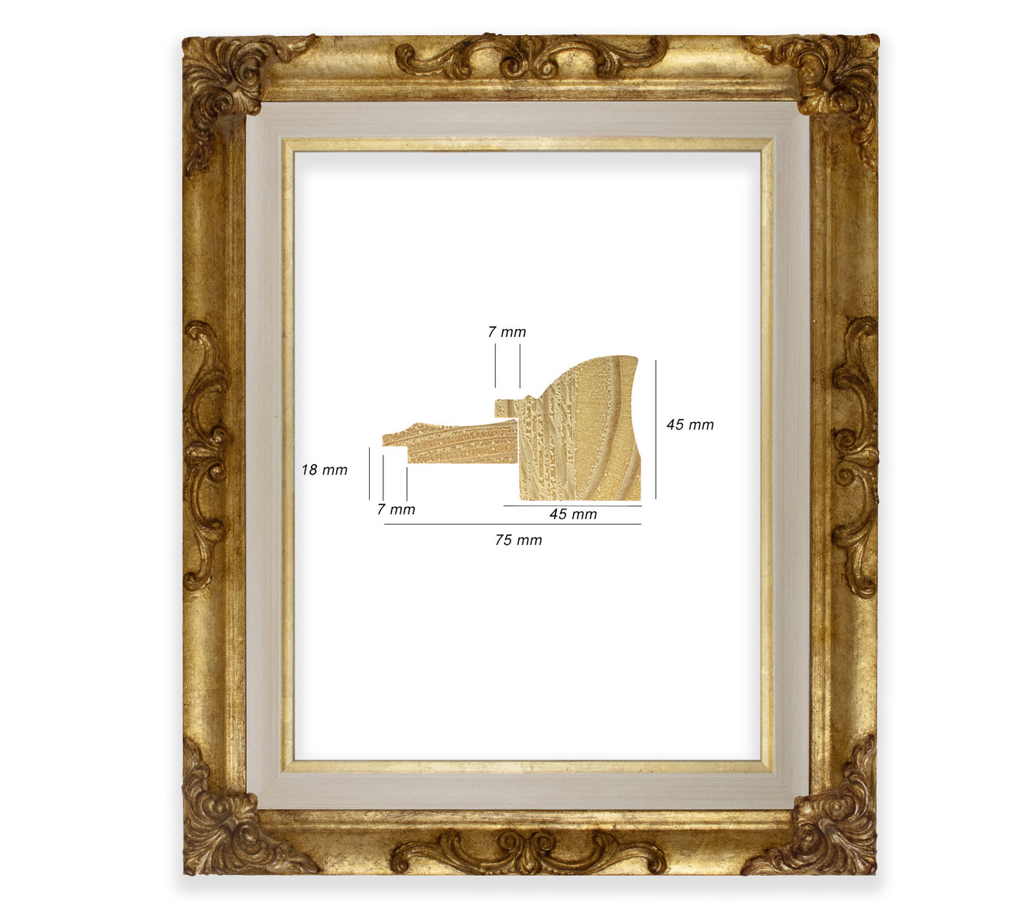 Baroque frame with gold leaf COR227010135