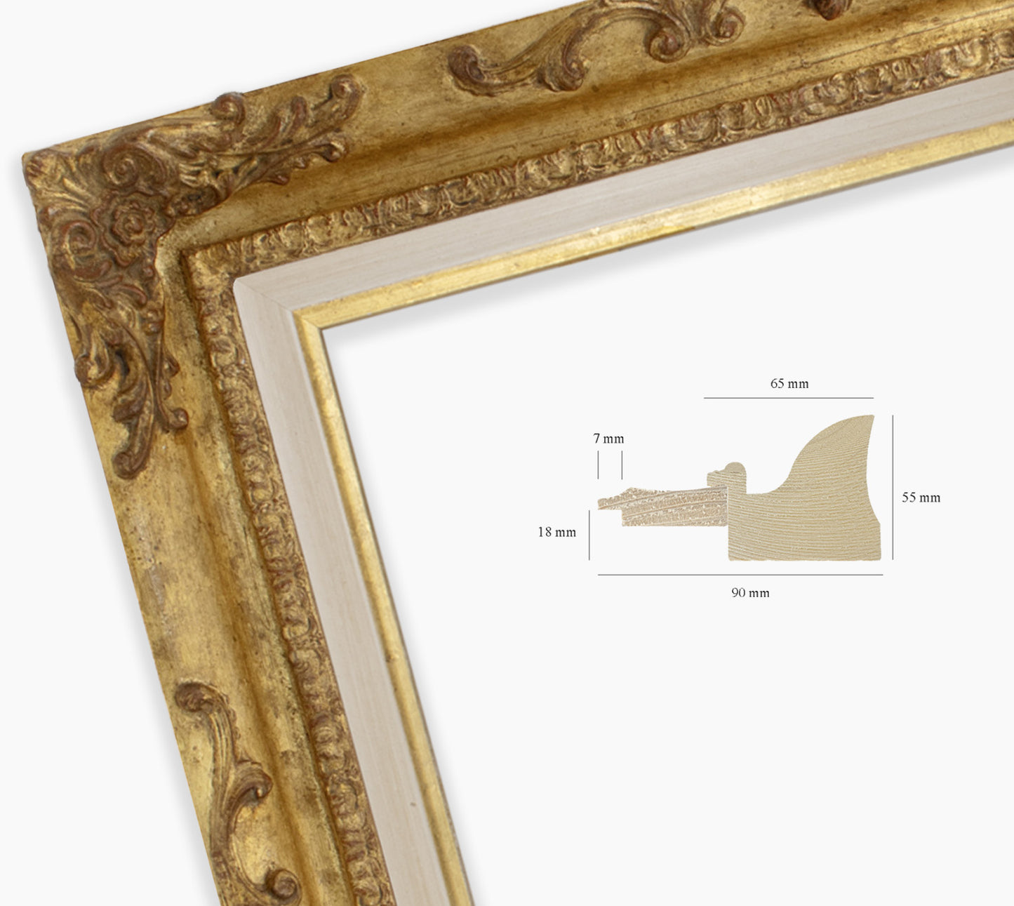 Baroque frame with gold leaf COR430010135