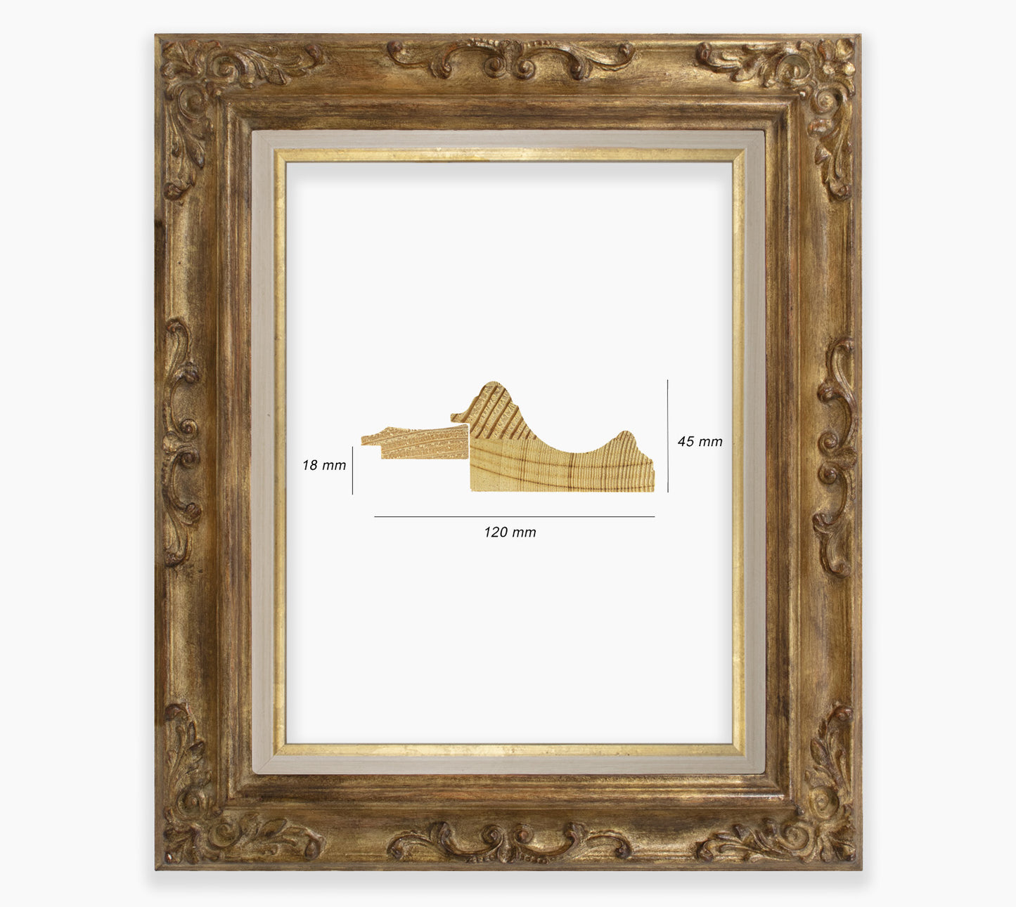 Baroque frame with antique gold leaf COR739230135
