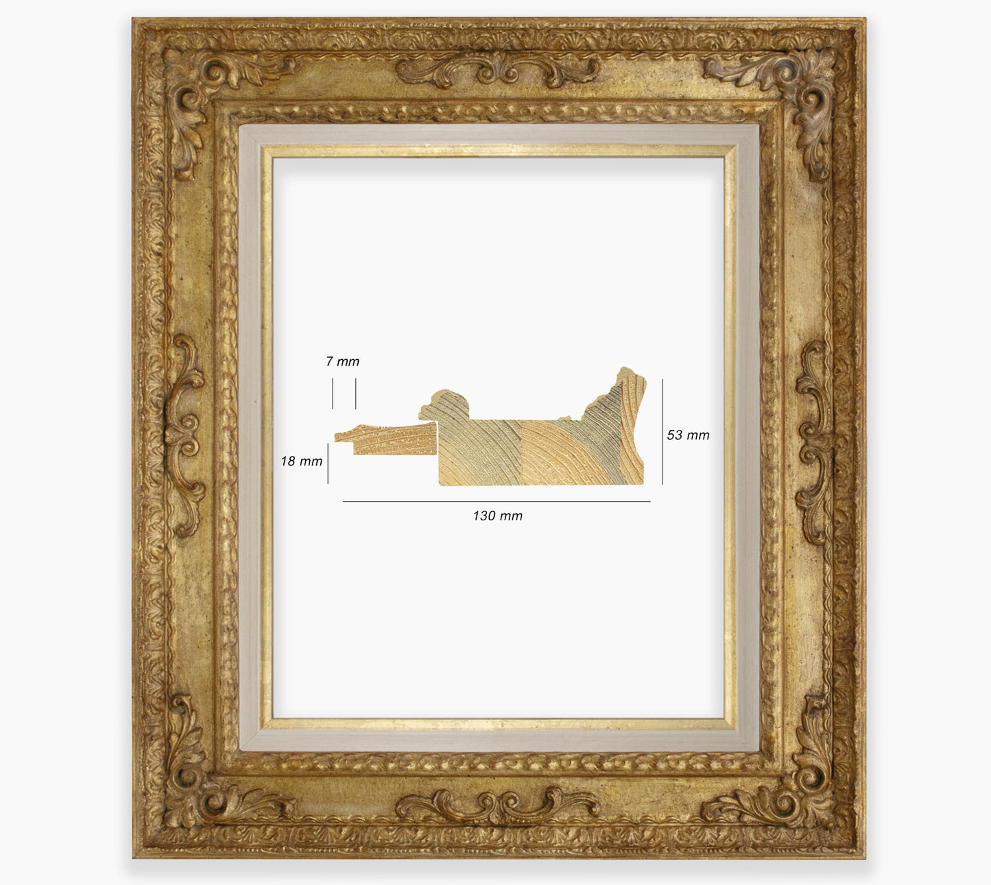 Baroque frame with gold leaf COR743010135