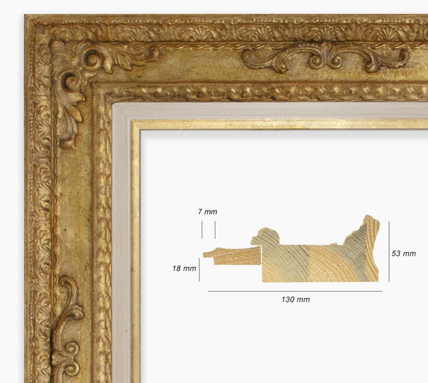 Baroque frame with gold leaf COR743010135