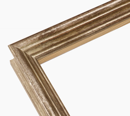 Wooden frame with antique silver leaf art.240.231