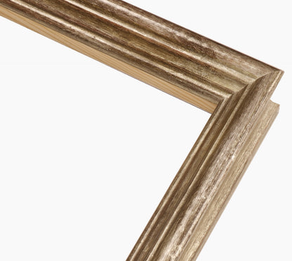 Wooden frame with antique silver leaf art.240.231