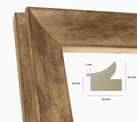 Custom wooden antique silver frame 446.231