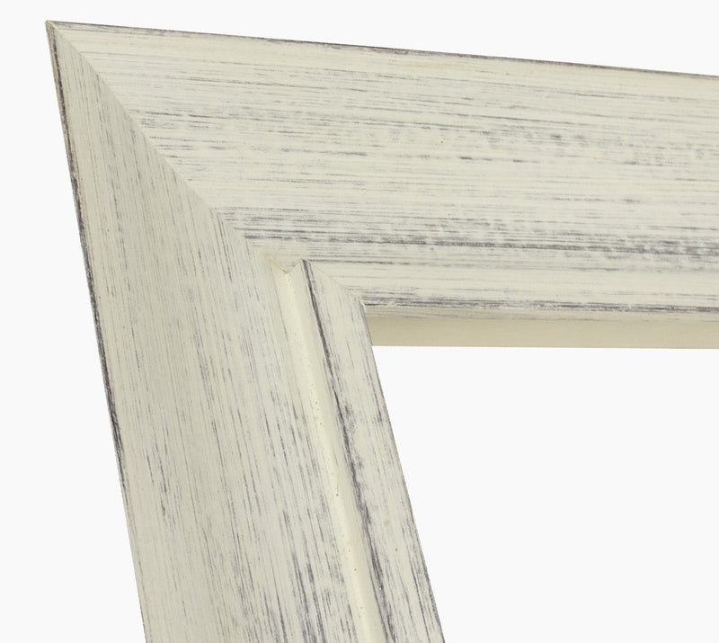 448.920 cadre en bois blanc avec fond marron mesure de profil 80x45 mm Lombarda cornici S.n.c.