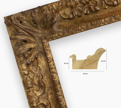 Miroirs ancien sur mesure doré cor.4480.230