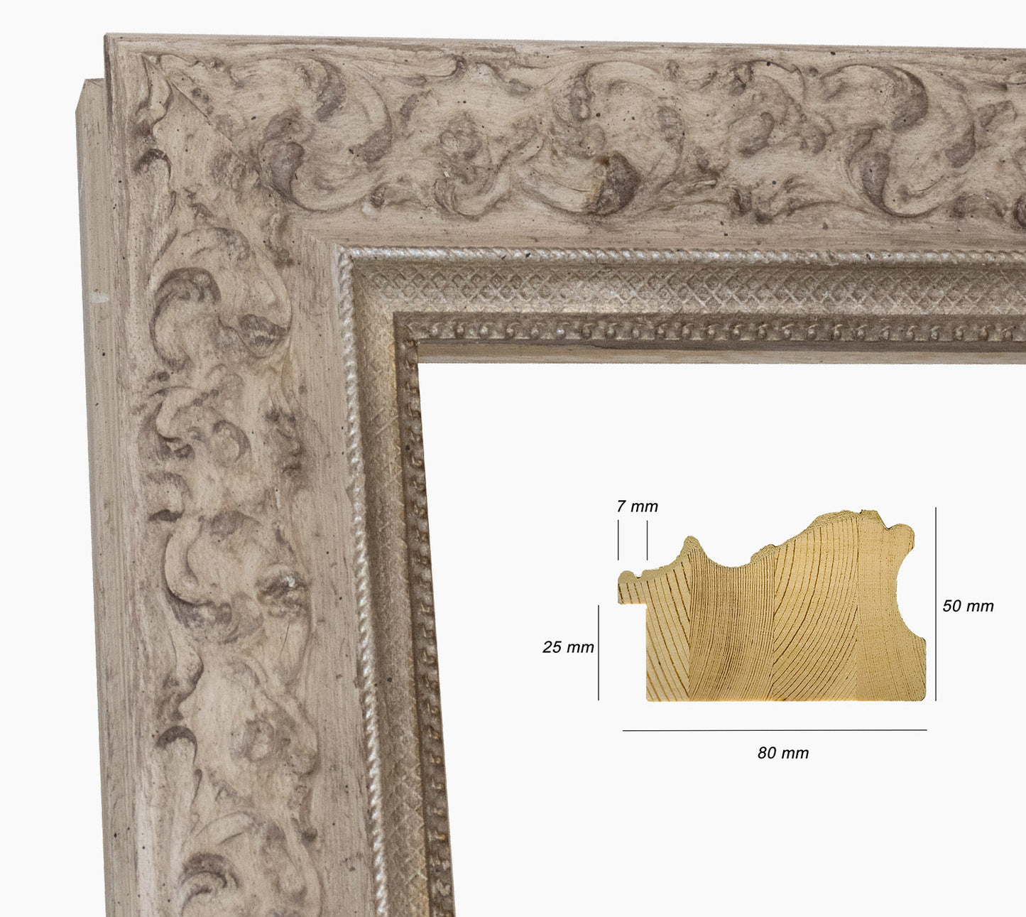 Picture frame gray and silver 4497.3040