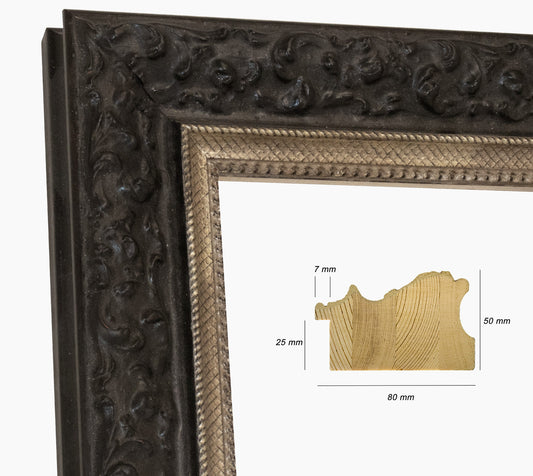 Picture frame black and Silver 4497.602