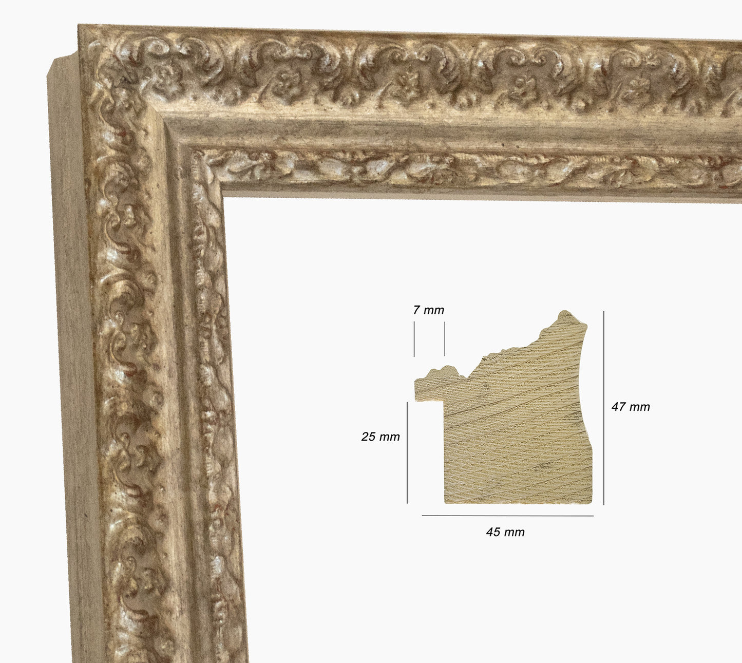 Picture frame silver leaf 495.011