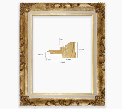 Baroque frame with antique gold leaf COR227230135