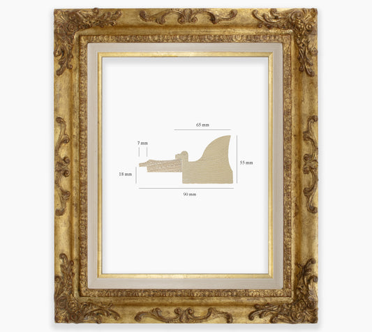 Baroque frame with gold leaf COR430010135