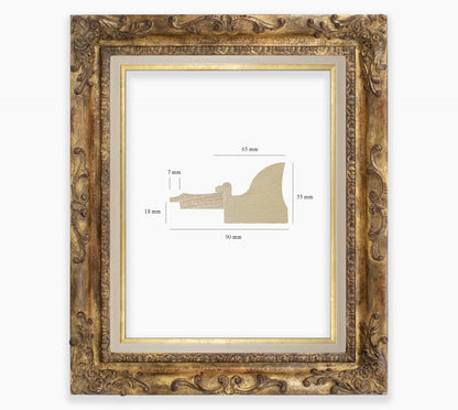 Baroque frame with antique gold leaf COR430230135