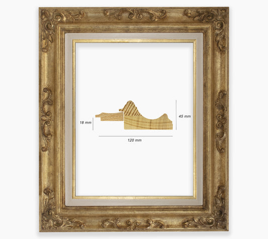Baroque frame with gold leaf COR739010135