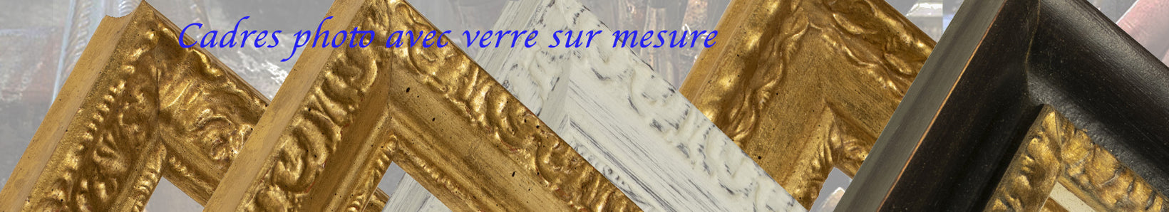Cadres photo sur mesure avec verre de style baroque