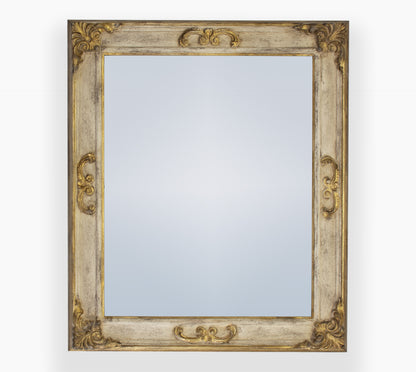 Miroirs ancien sur mesure gris antique et or cor.340.3004